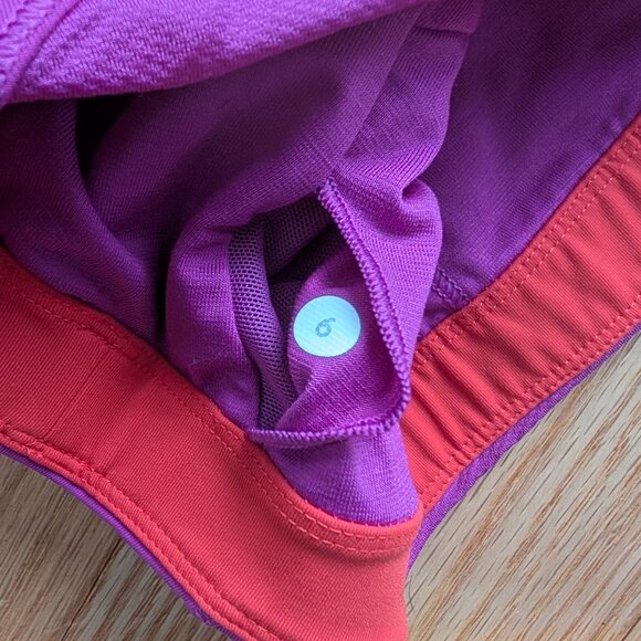 EUC Lululemon Kanto Catch Me Bra size 6 Ultra Violet Alarming Colorblock Sports - Picture 8 of 10